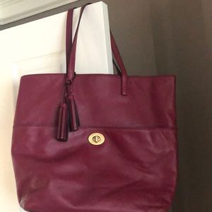 Coach leather tote